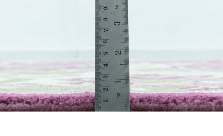 Custom Made Purple, Ivory And Beige Traditional Oushak Design Hand Knotted wool rug