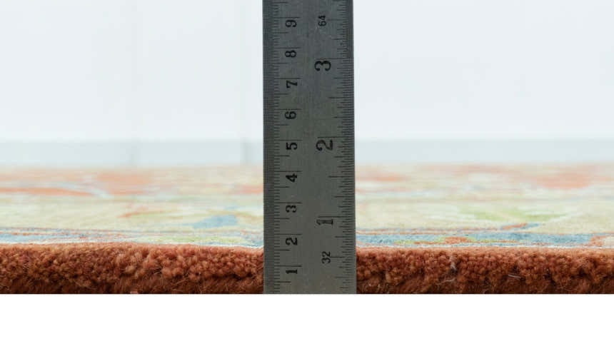 Custom Made Rust And Beige Traditional Oushak Design Hand Tufted 8x10 Wool Rug