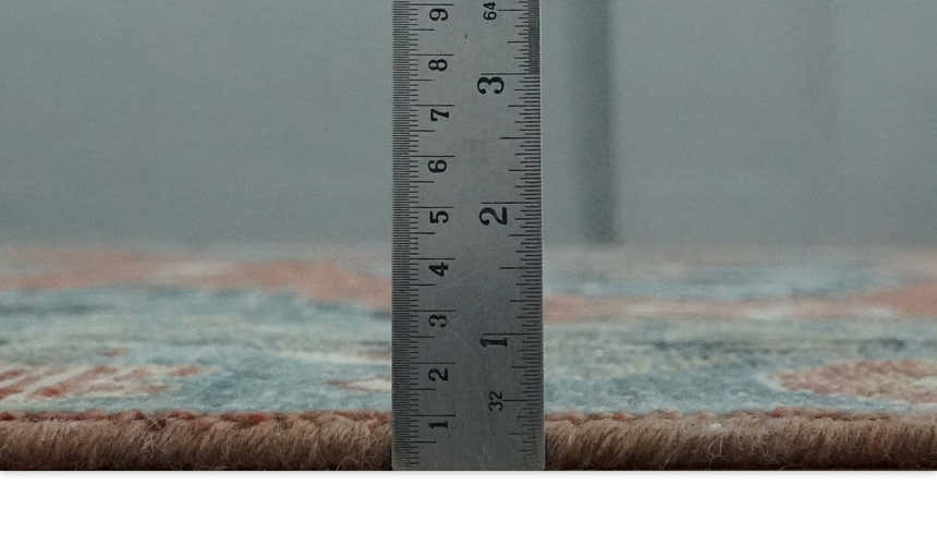 Custom Made Rust and Gray Traditional Hand knotted Multi Size wool Area Rug