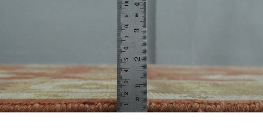 Custom Made Rust, Ivory and Beige Hand Knotted Traditional Oushak Multi Size Wool Area Rug