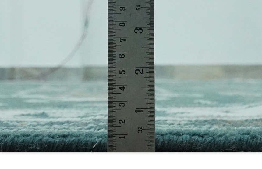 Custom Made Traditional Mamluk Design Teal, Ivory and Brown Hand Knotted wool Area Rug