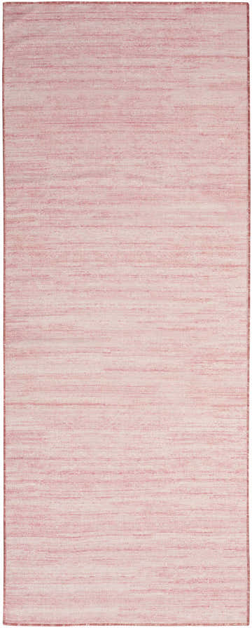 Close-up of Nourison Essentials Pink Modern Indoor Washable Area Rug with a subtle horizontal stripe pattern.
