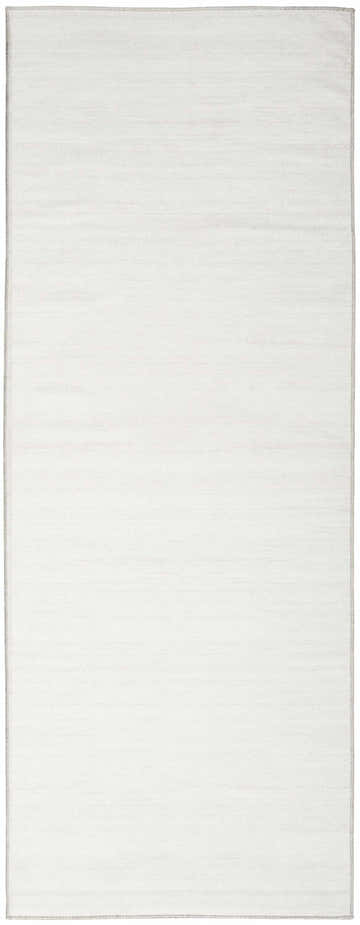 Close-up of a Nourison Essentials Ivory Grey Modern Indoor Washable Area Rug featuring a subtle, textured weave.