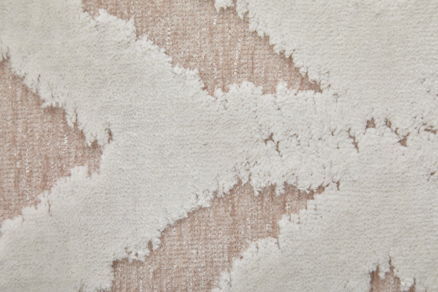 Feizy Saphir Mira Modern Solid - Pink/White Area Rug - Clearance