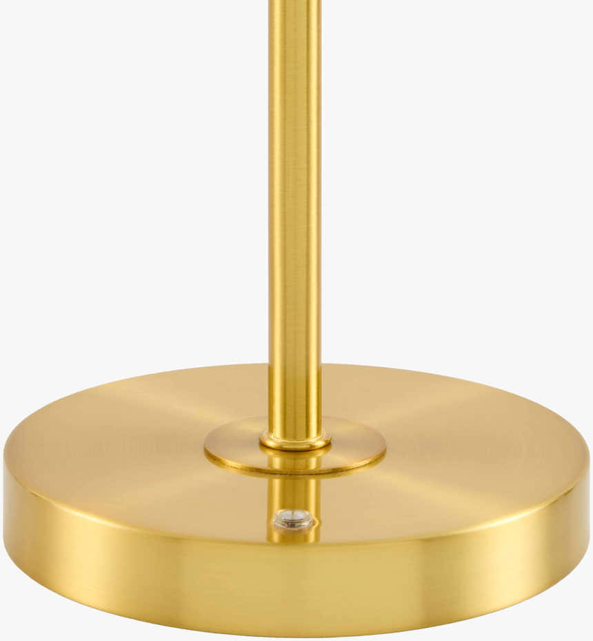 Metallic Brass Modern Table Lamp with glass details for bedside or console tables