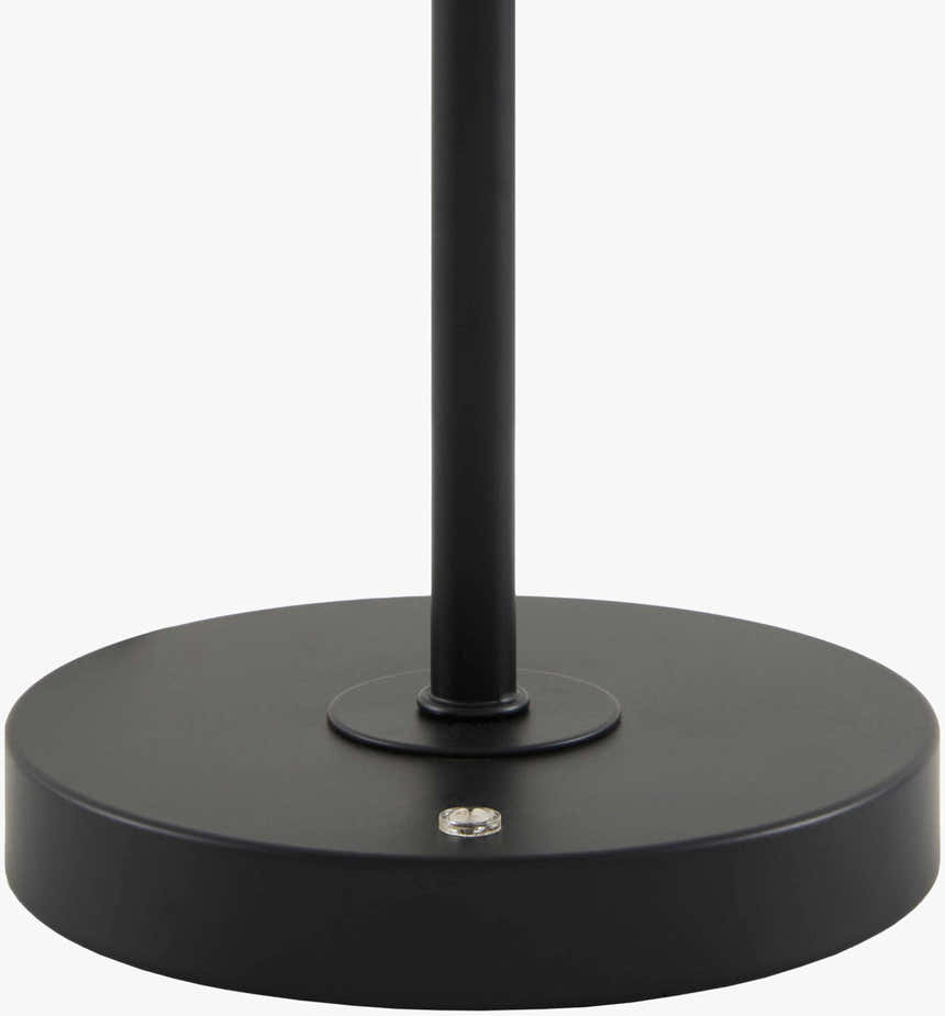Black Modern Table Lamp with glass details for bedside or console tables
