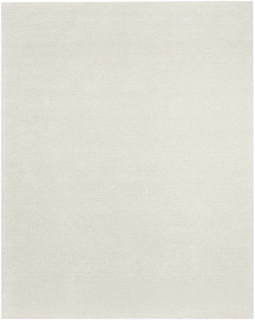 Close-up of DKNY Pure Patterns Ivory rug showing subtle texture and a soft, neutral color.