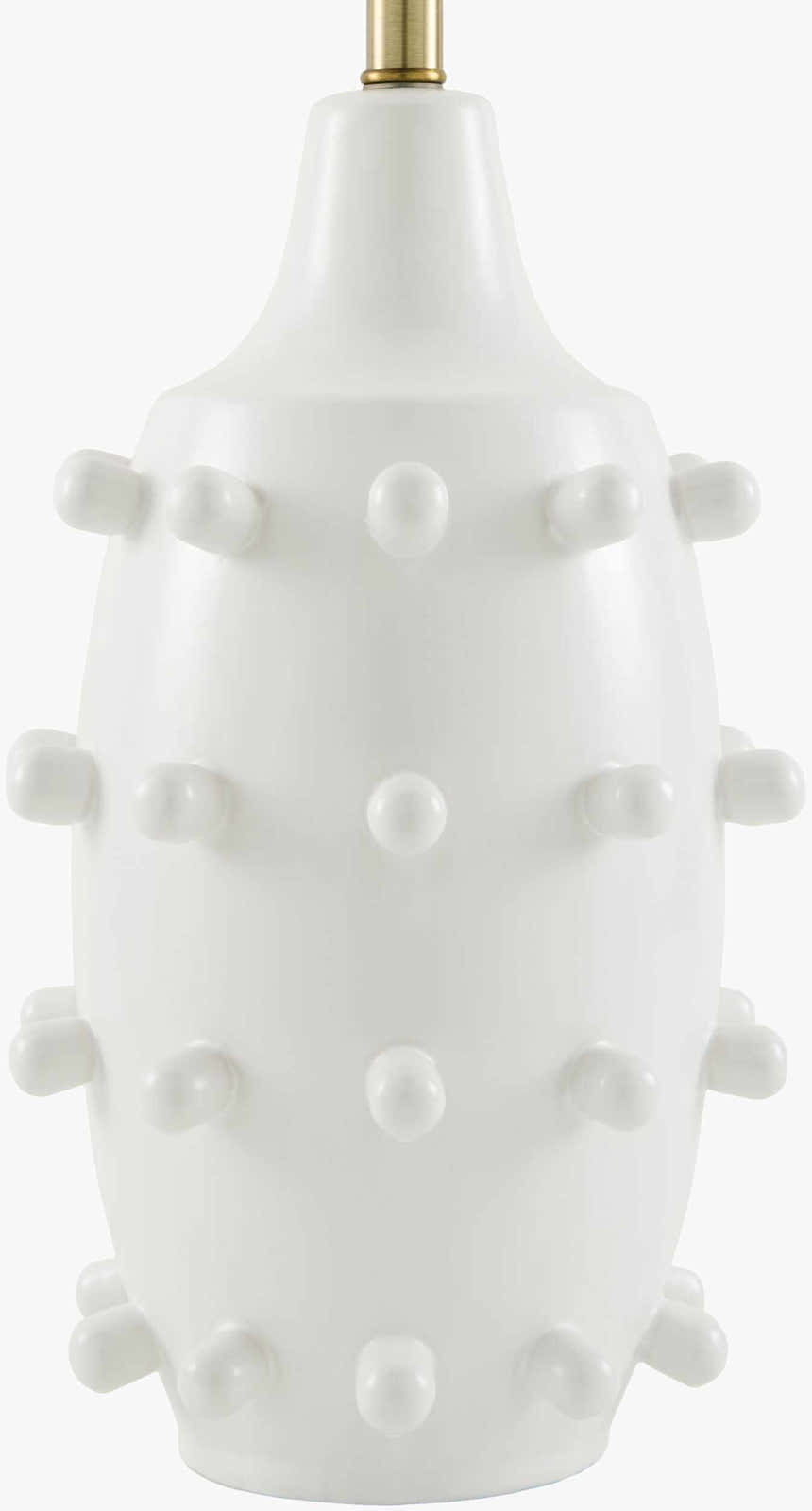 Sculpted White Ceramic Table Lamp with Linen Shade