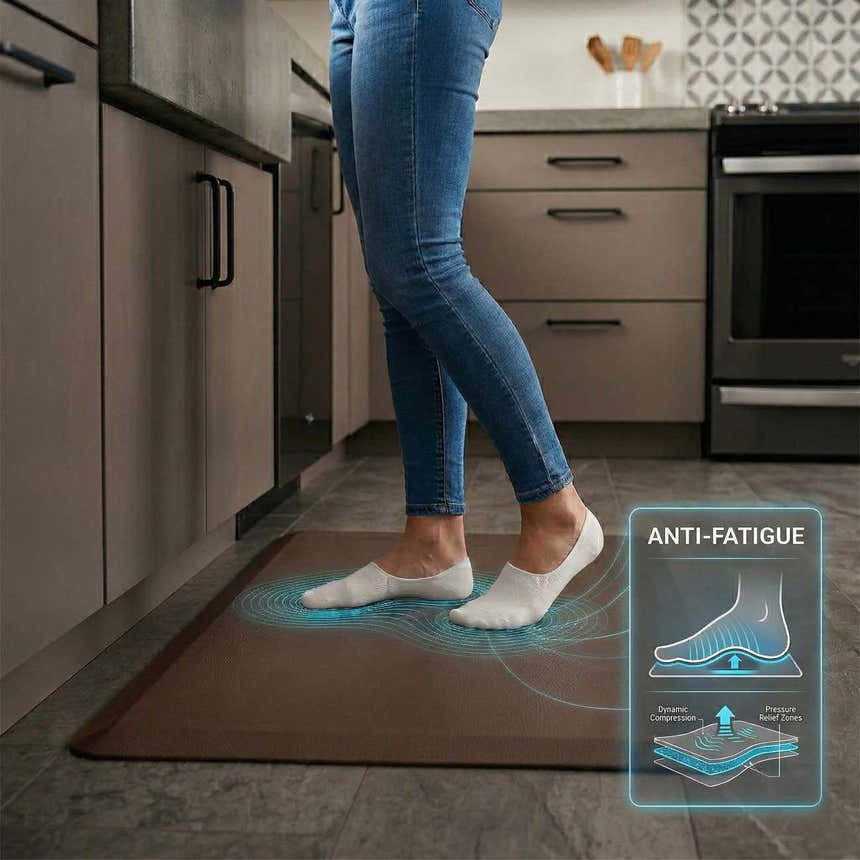 Anti-Fatigue Kitchen Mat, Black