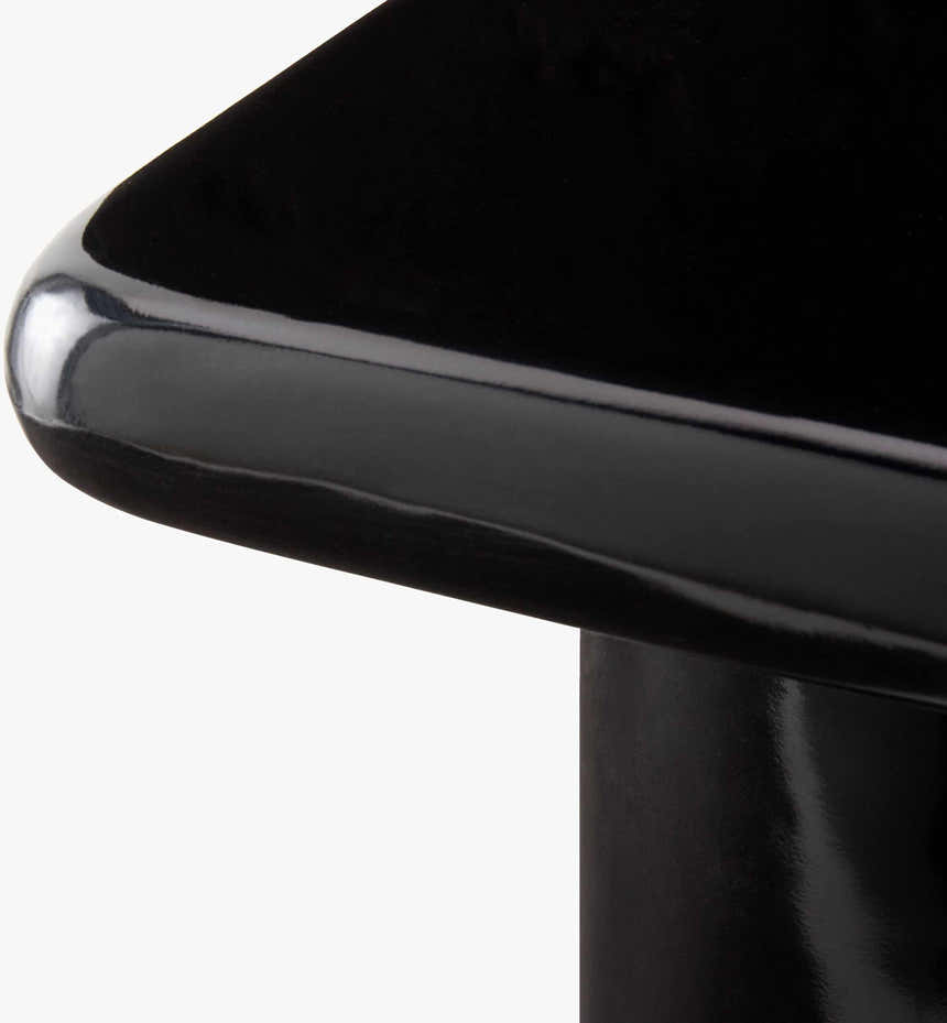 Soft Charcoal Modern End Table for sofa or lounge seating