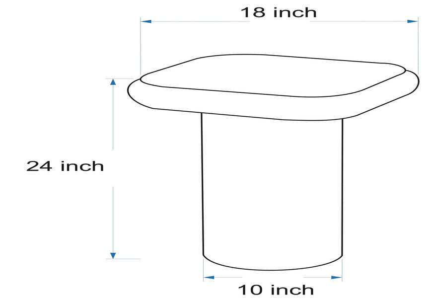 Soft Charcoal Modern End Table for sofa or lounge seating