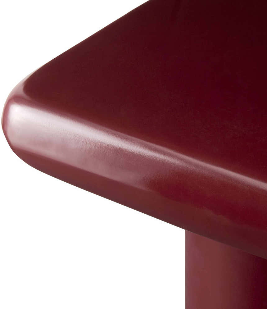 Brick Red Modern End Table for sofa or lounge seating