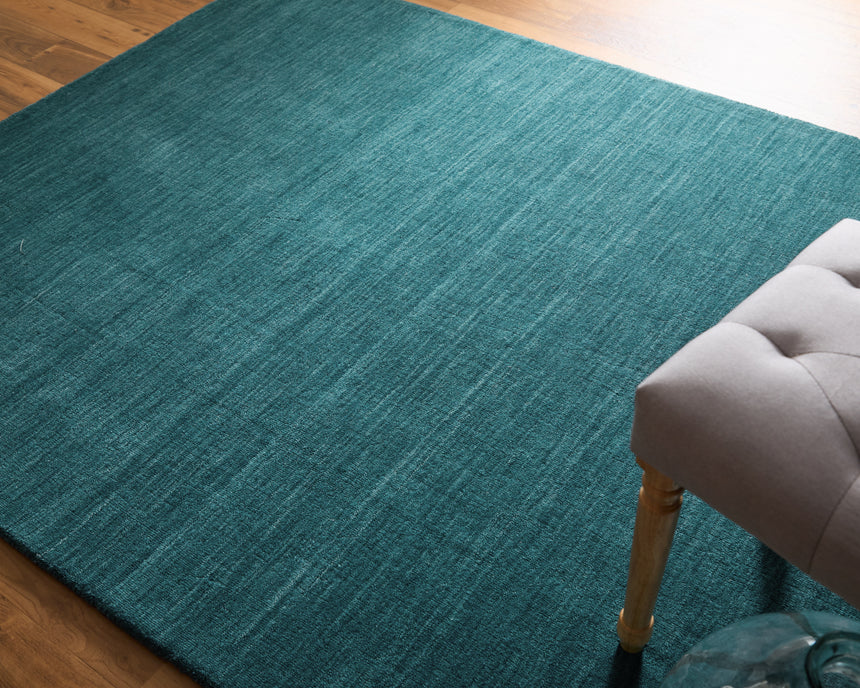 Feizy Luna Modern Solid - Blue/Green Area Rug