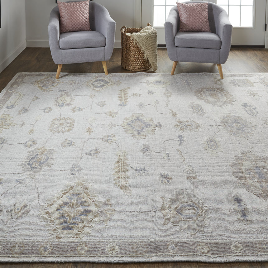 Feizy Wendover Transitional Oriental - Ivory/Orange Area Rug