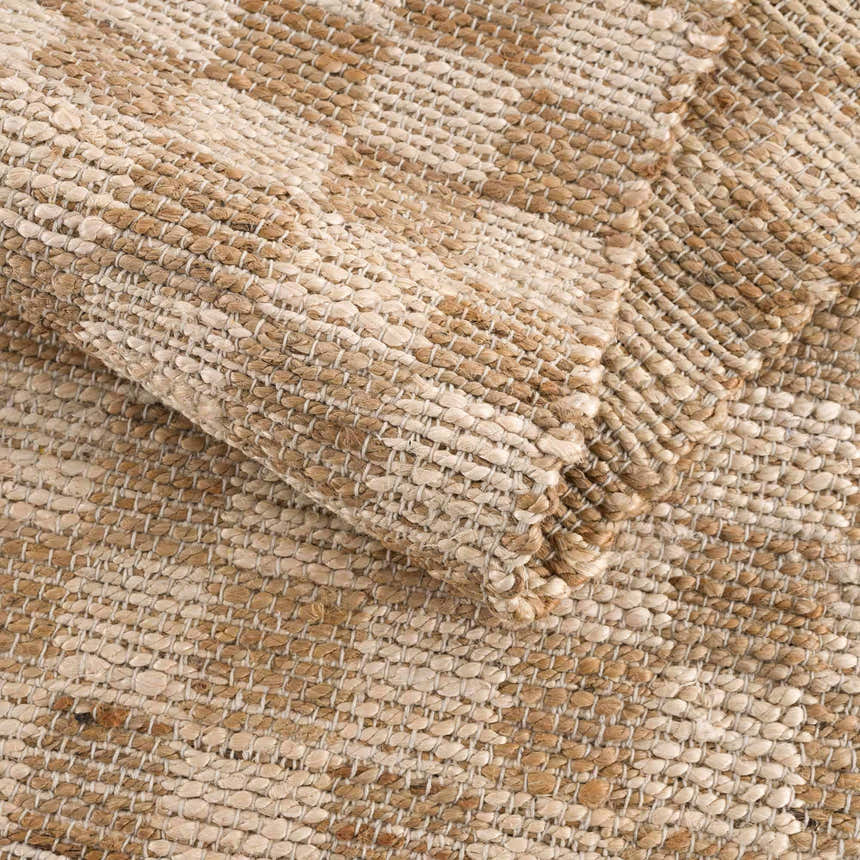 Made to Order Custom Size Ionut Checkered Jute Area Rug
