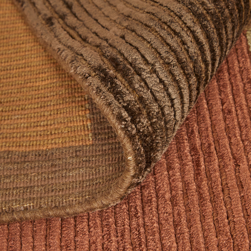 Feizy Keystone Transitional Color Block - Green/Brown/Orange Area Rug - Clearance