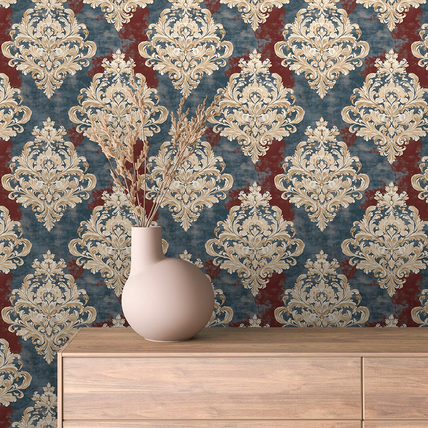 Regal Manor Damask Wallpaper