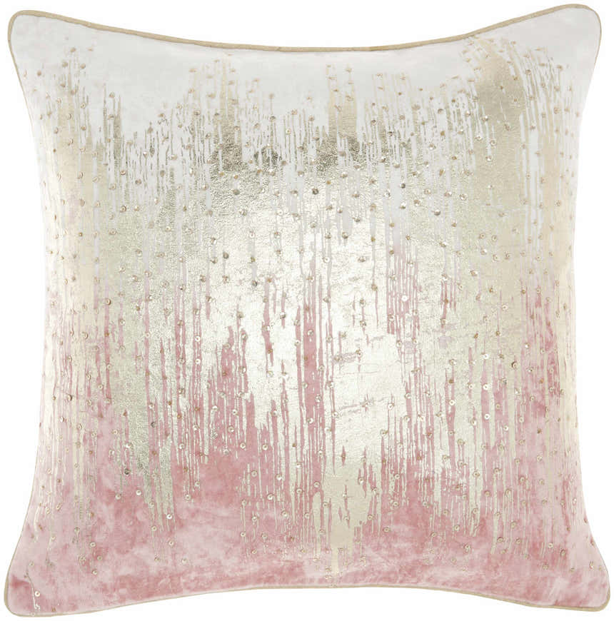 Mina Victory Sofia Ombre Met Sequins Blush Indoor Throw Pillow - Clearance