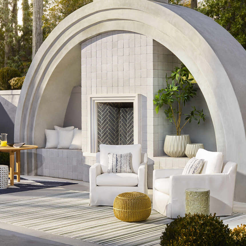 Arie Outdoor Accent Pillow Sunbrella x LIVABLISS AE-003