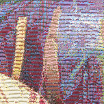 Close-up of the Nourison Color Splash Multicolor Tropical Area Rug, showing its woven texture and vibrant colors.