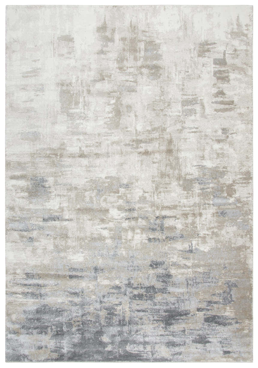 Close-up of the Rizzy EN7258 area rug with a contemporary beige, ivory, and gray abstract design. Design-Rectangle-58