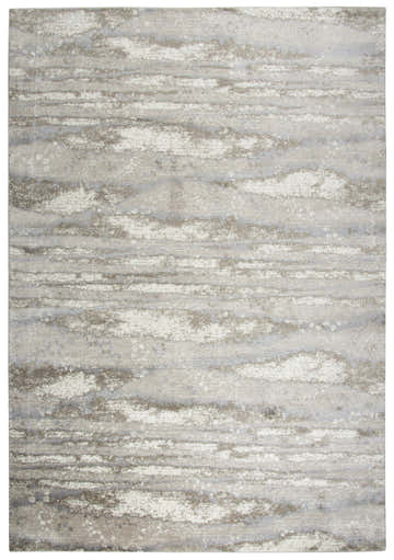 Close-up of Rizzy EN7264 area rug. Contemporary design in beige, ivory, light brown, and light gray hues. Design-Rectangle