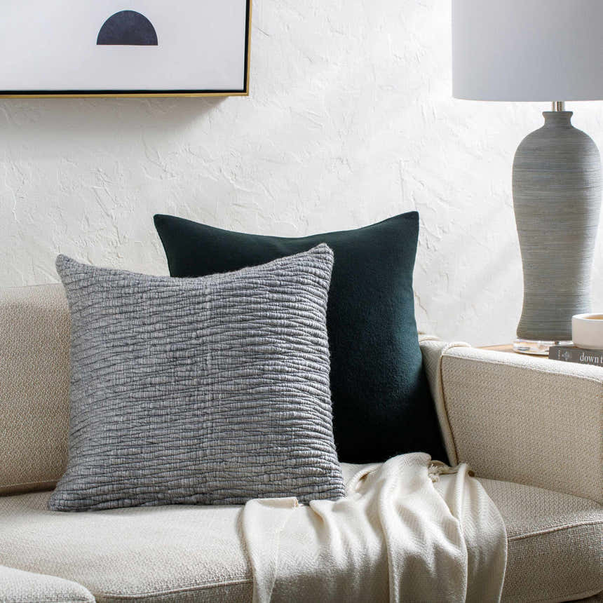 Pokii Light Slate Throw Pillow - Clearance