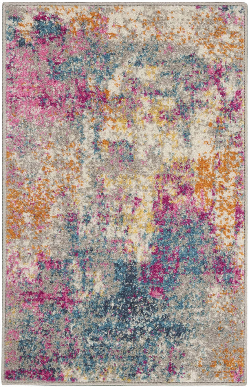 Nourison Passion Ivory Multicolor Modern Indoor Area Rug