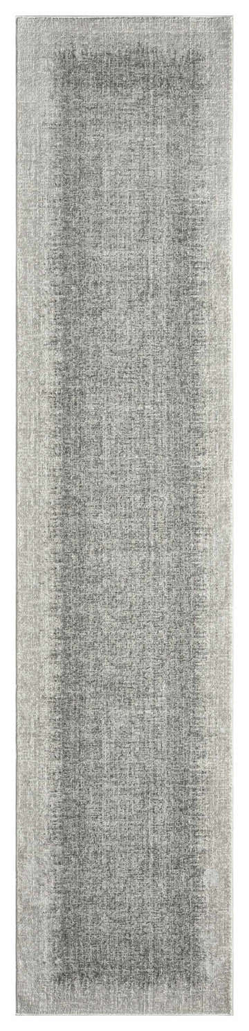 Close-up of the DKNY Grand Street Light Grey rug, showing its subtle texture and modern design.