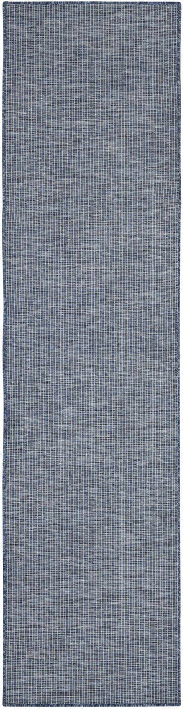 Close-up of the Nourison Positano Navy Blue rug, showcasing its woven texture and subtle grid pattern.