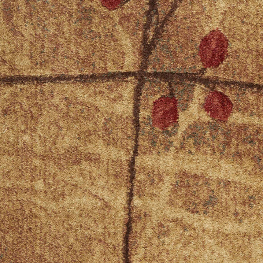 Close-up of the Nourison Somerset Latte Rustic Indoor Area Rug, featuring a Southwestern-style pattern and latte color.