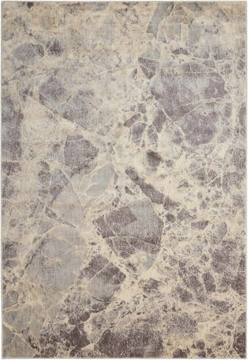 Close-up of the Nourison Somerset Grey rug, featuring a modern, abstract pattern in shades of gray, taupe, and cream.