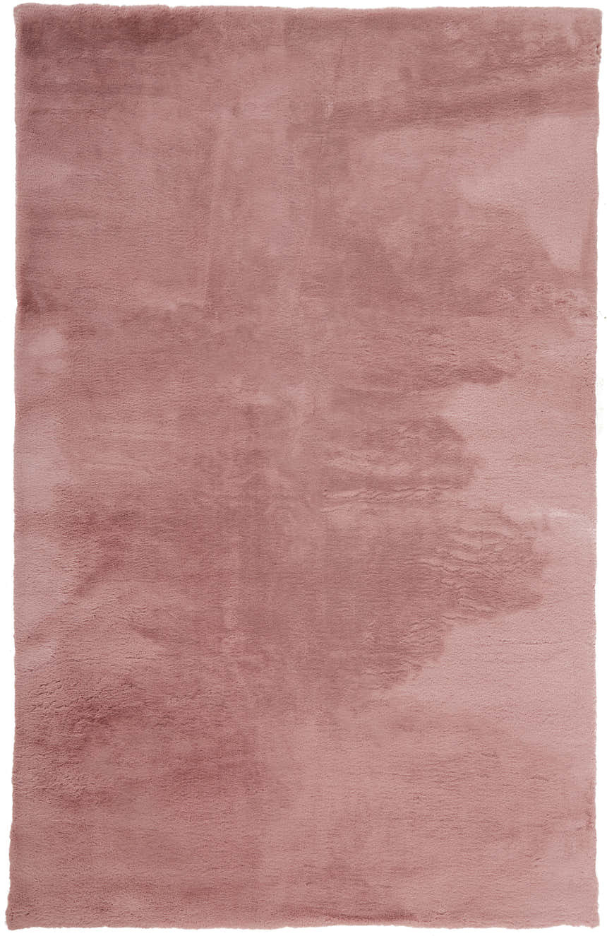 Close-up of the Feizy Luxe Velour Modern Solid Pink Area Rug showing its soft, plush polyester texture. Design-Rectangle-58