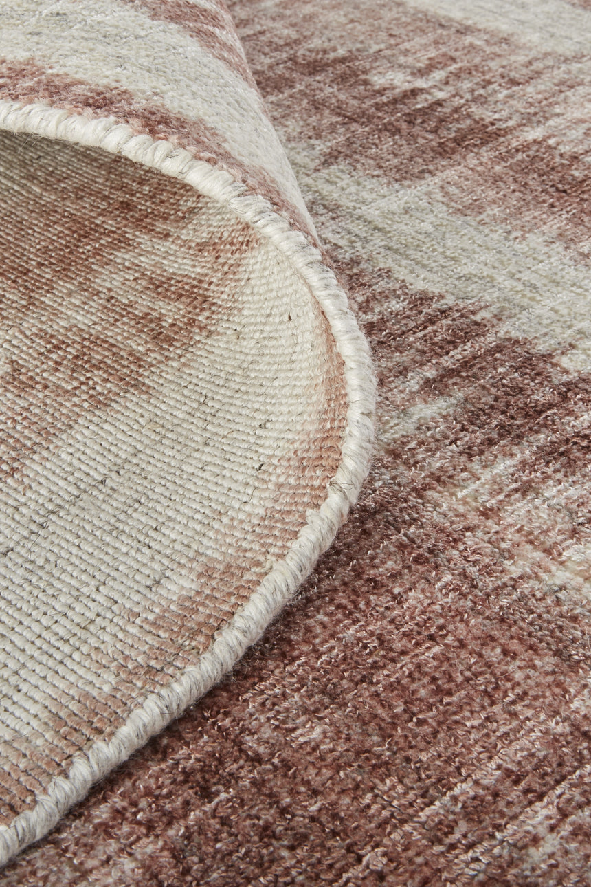 Feizy Mackay Transitional Stripes - Tan/Ivory/Pink Area Rug