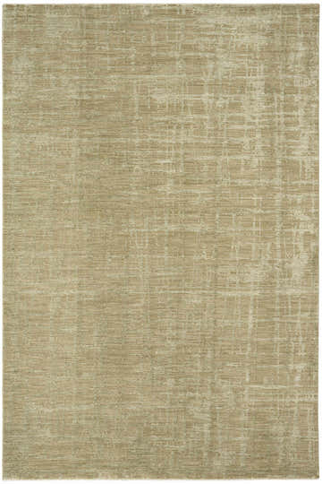 Close-up of the Calvin Klein CK090 Latitude Green rug. Modern design with a subtle grid pattern and soft green hues.