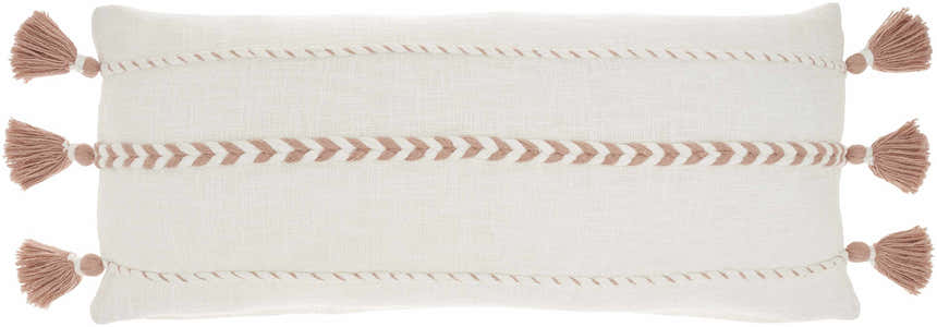 Mina Victory Lifestyle Braided Stripes Tass Blush Indoor Throw Pillow