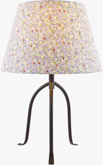 Purple Traditional Table Lamp with linen details for bedside or console tables