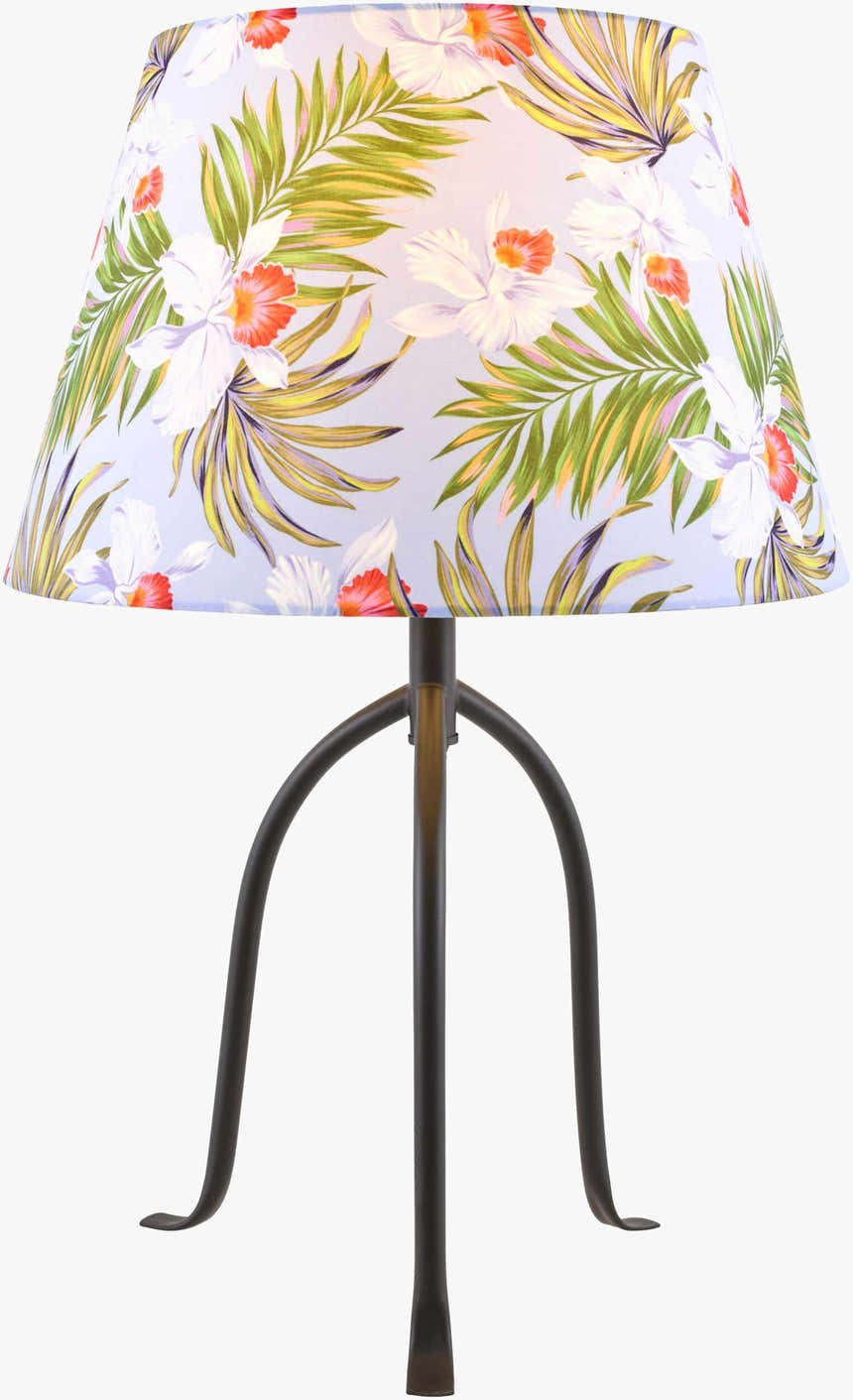 Natural Blue Traditional Table Lamp with linen details for bedside or console tables