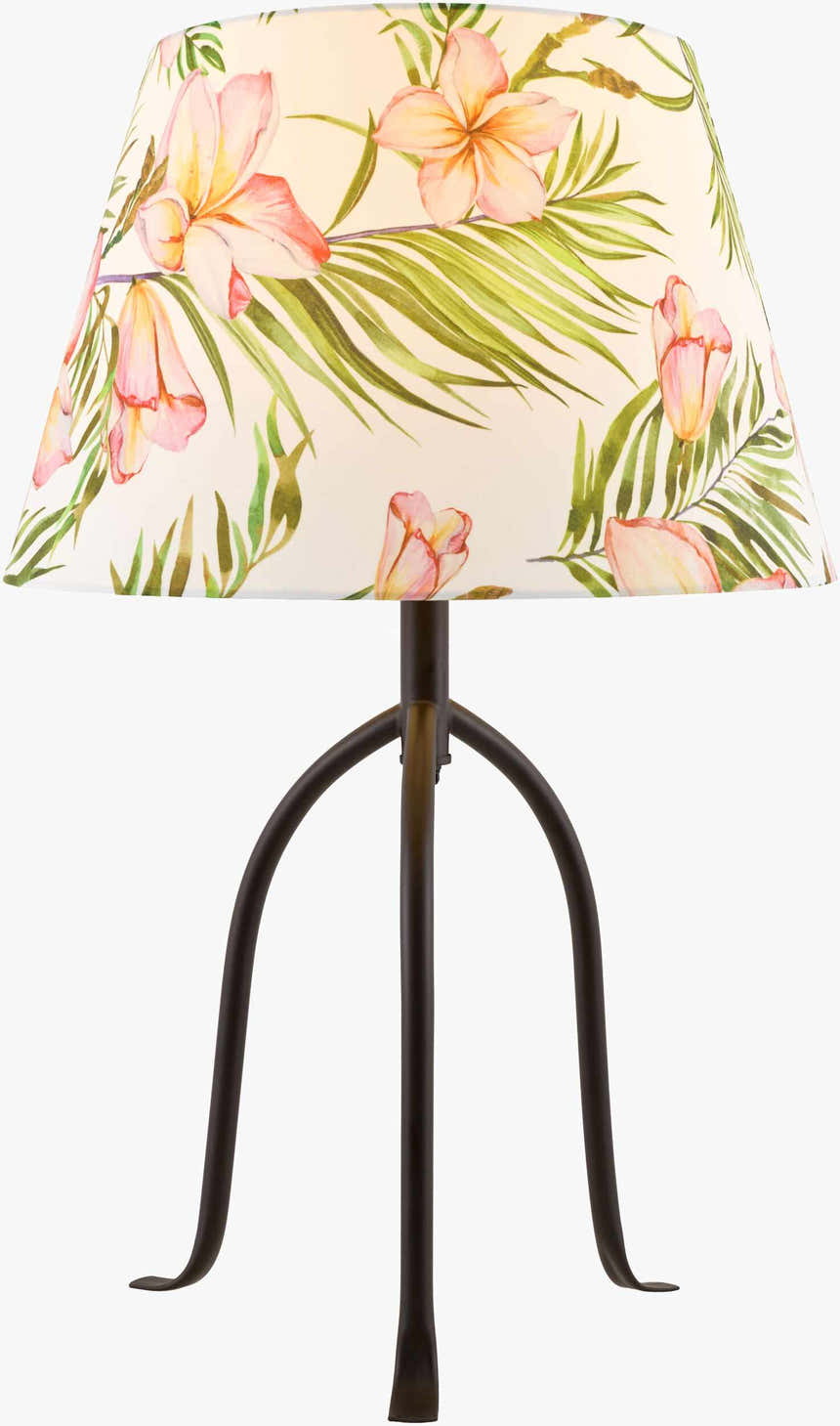 Bright Tan Traditional Table Lamp with linen details for bedside or console tables