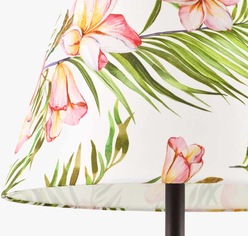 Bright Tan Traditional Table Lamp with linen details for bedside or console tables