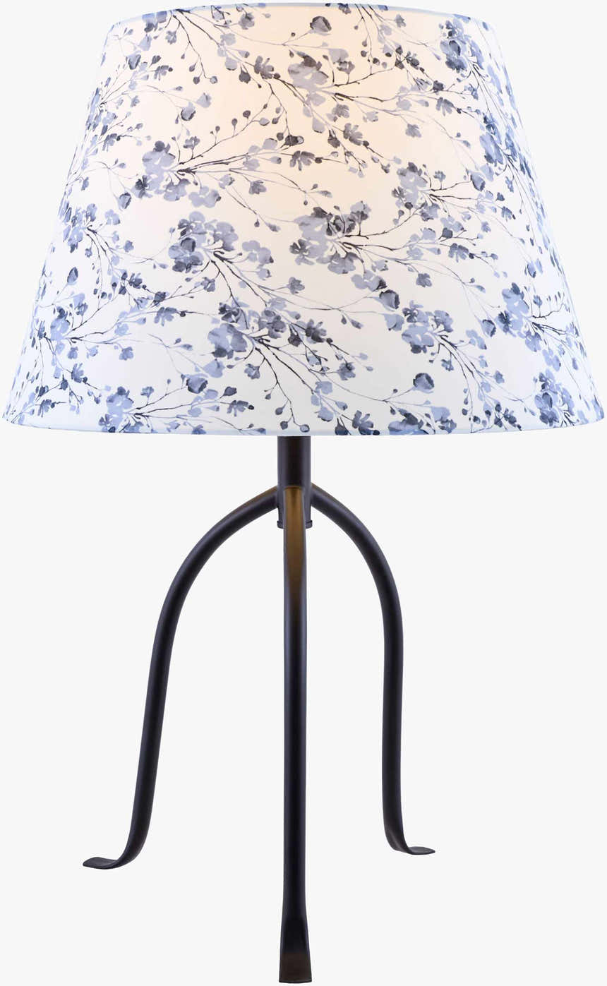 Soft Dark Gray Traditional Table Lamp with linen details for bedside or console tables