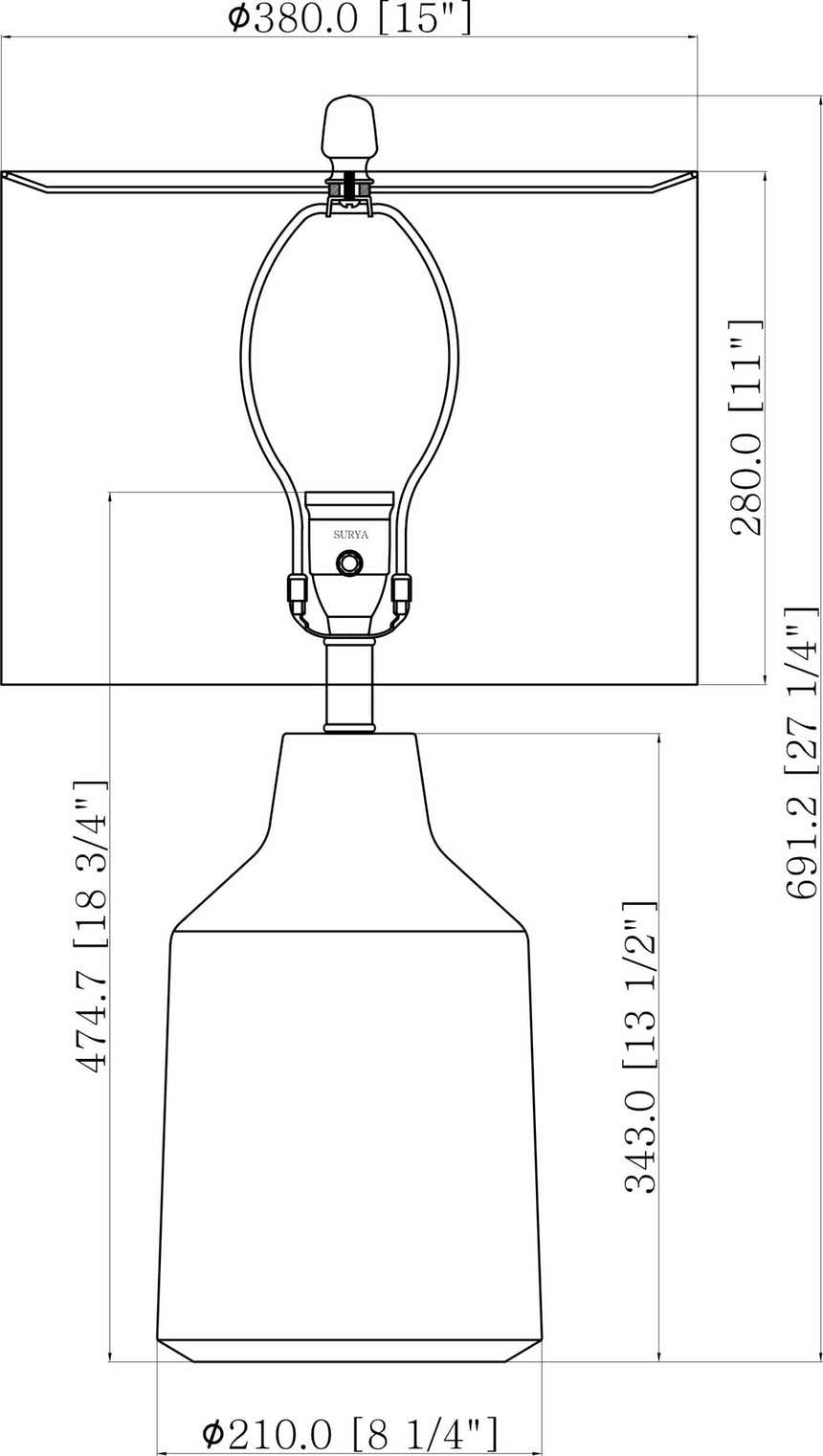 Toamasina Green Table Lamp