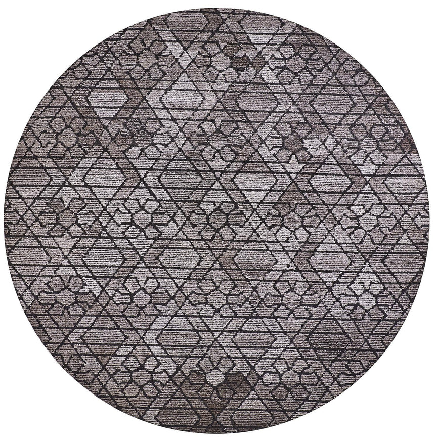 Feizy Asher Transitional Geometric - Taupe/Black/Gray Area Rug - Clearance