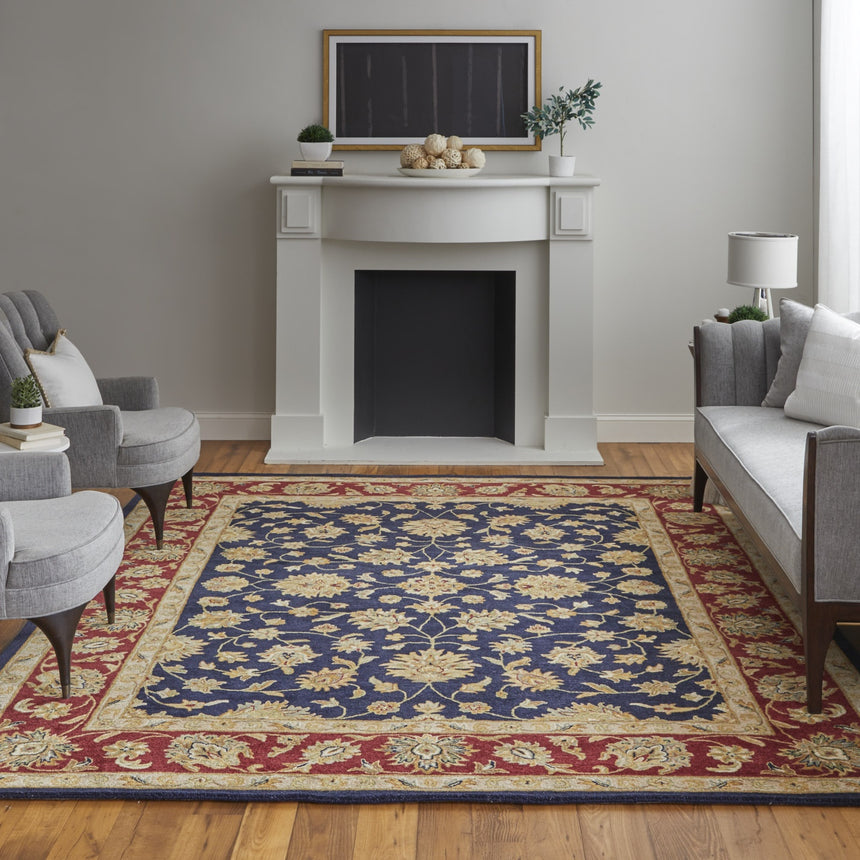 Feizy Wagner Traditional Oriental - Blue/Red/Gold Area Rug