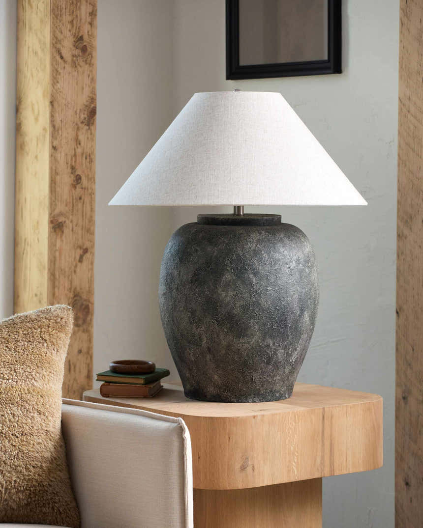 Venturada Silver & Peach Table Lamp