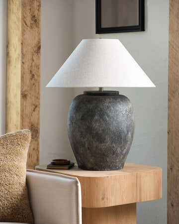 Venturada Silver & Peach Table Lamp