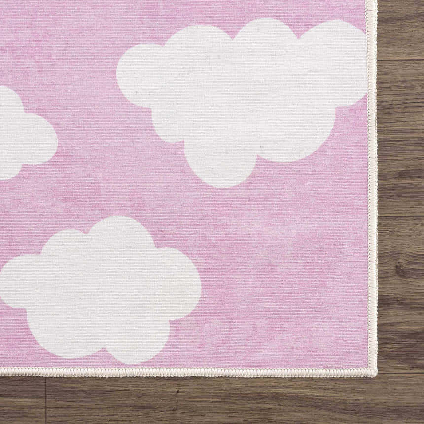 Sample Nizar Pink Cloud Washable Kids Rug - Clearance