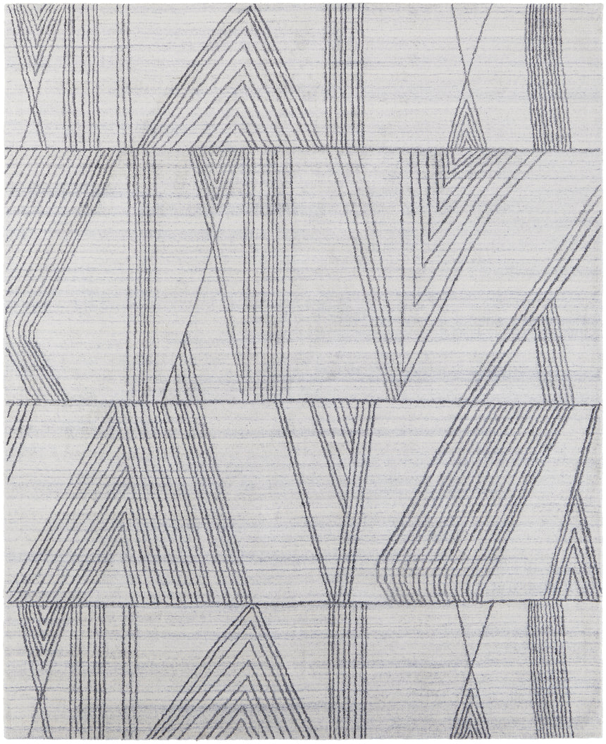 Feizy Whitton Modern Abstract - Ivory/Black Area Rug