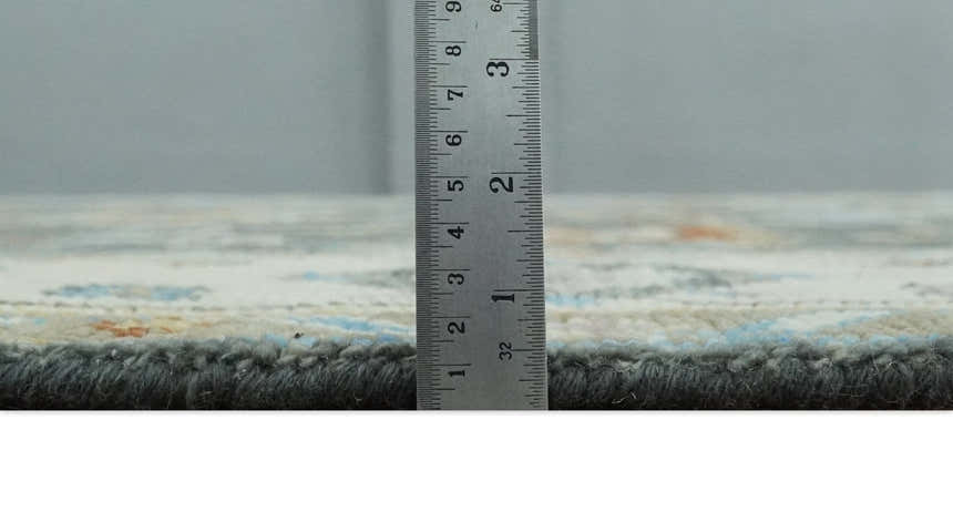 Hand Knotted Gray, Ivory and Olive Traditional Oushak Multi Size Wool Area Rug