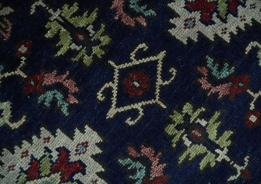 Antique look Hand Knotted Black, Rust and Beige Traditional oriental Oushak Multi Size Wool Area Rug